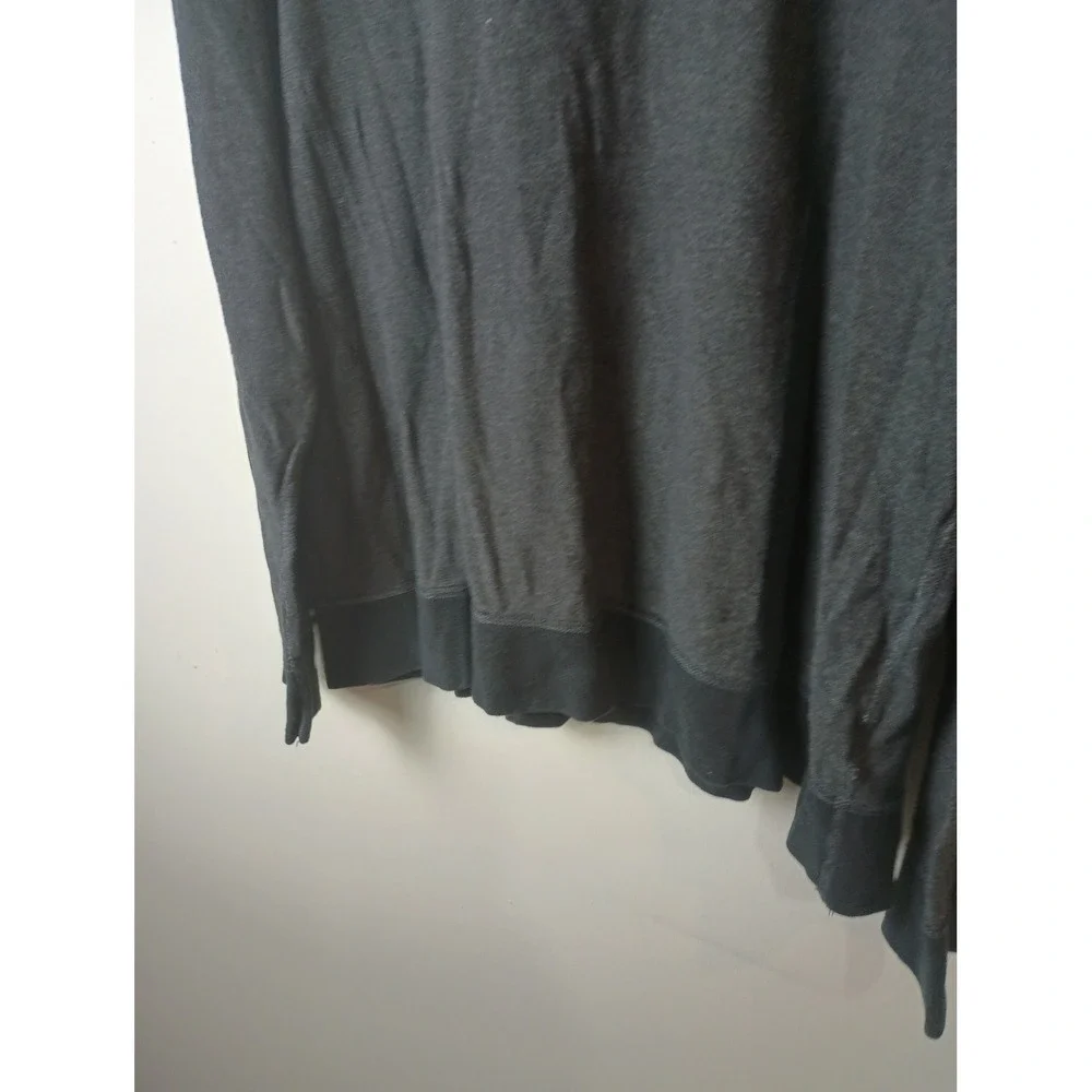 J. Crew Mens Long Sleeve Shirt XL Charcoal Gray Cotton Knit Crew Neck Pullover